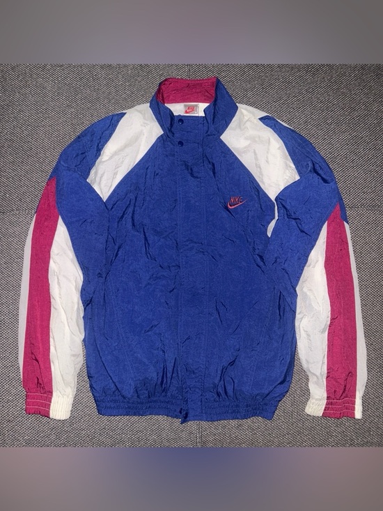Nike Other - Rare 90s Nike Vintage Windbreaker Jacket in Royal Blue & Pink